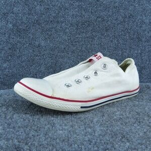 Converse All Star Women‎ Sneaker Shoes White Fabric Slip On Size 6 Medium